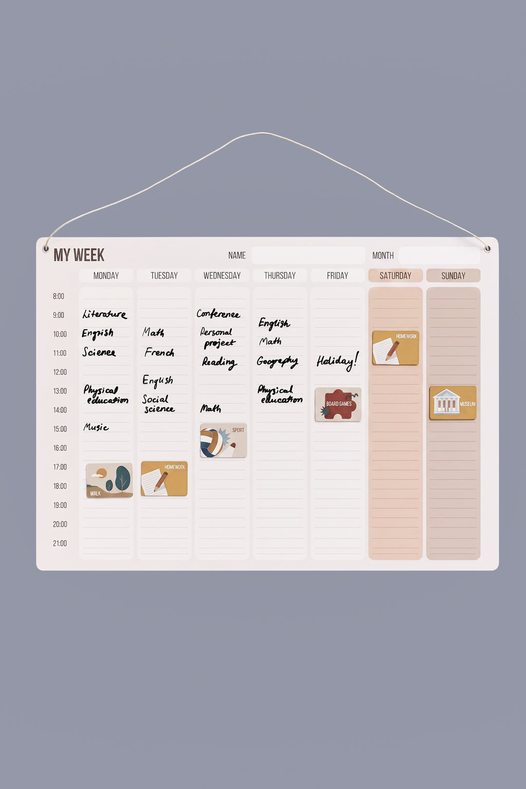Magnetic planner “My week”