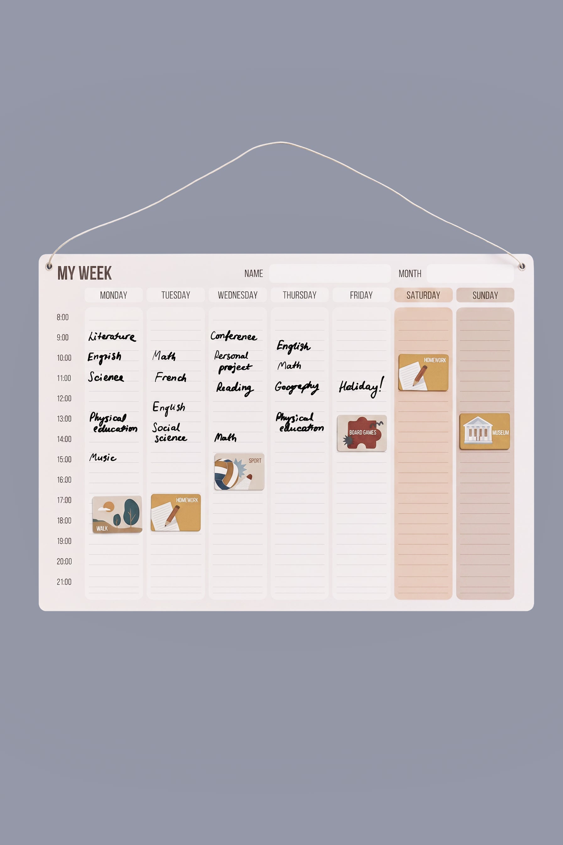 Magnetic planner “My week”